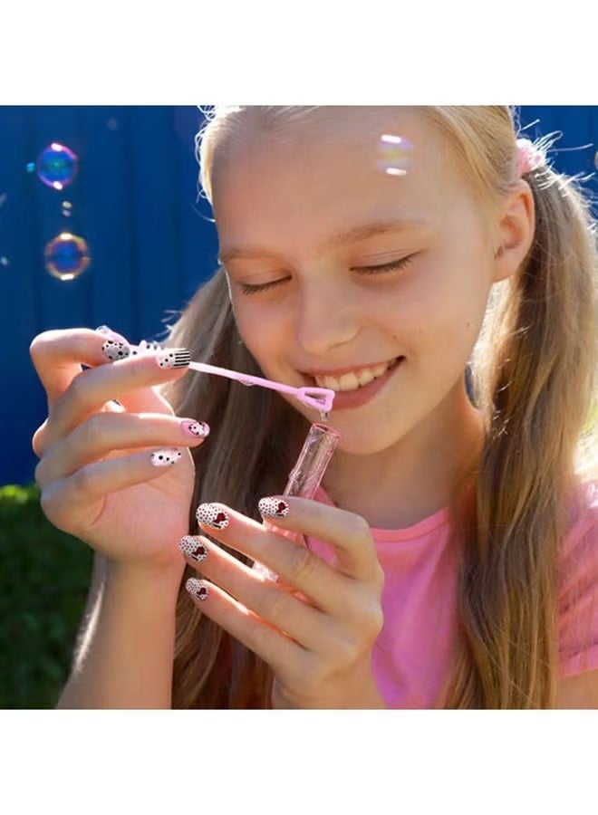 هتك کركس ملصقات الأظافر - أظافر زائفة متعددة الألوان ، 120 قطعة 5 أيام تصميم لطيف نصائح الأظافر للأطفال ضغط على أظافر زائفة مجموعة مانيكير DIY - Image 2